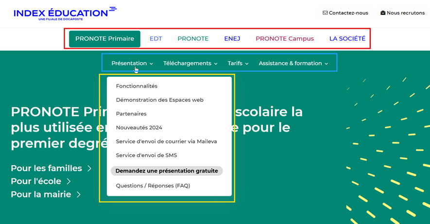 img du menu du site d'index education